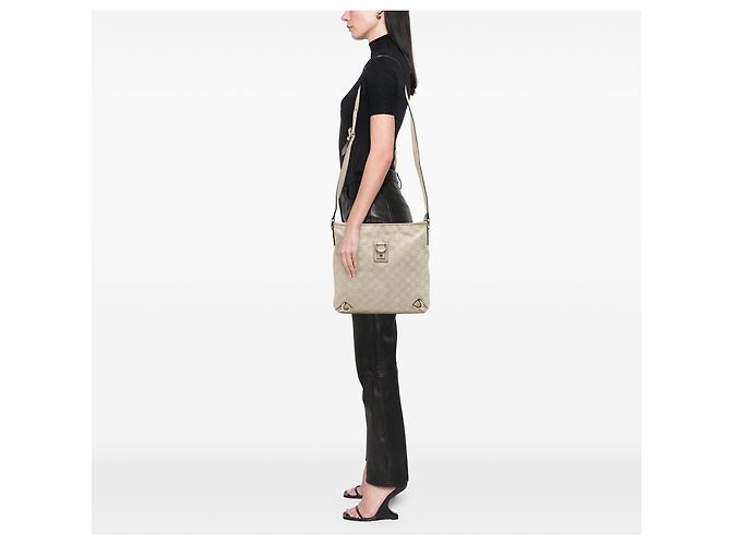 Gucci Brown Guccissima Abbey D Ring Crossbody-Tasche Braun Beige - Ansicht 6