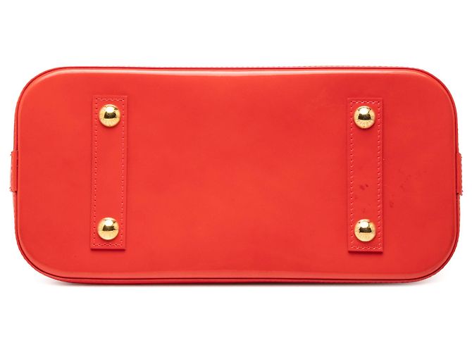 Louis Vuitton Orange Monogram Vernis Alma PM Arancione - vista 3
