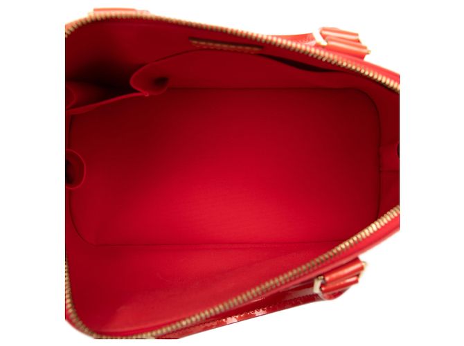 Louis Vuitton Orange Monogram Vernis Alma PM Arancione - vista 4