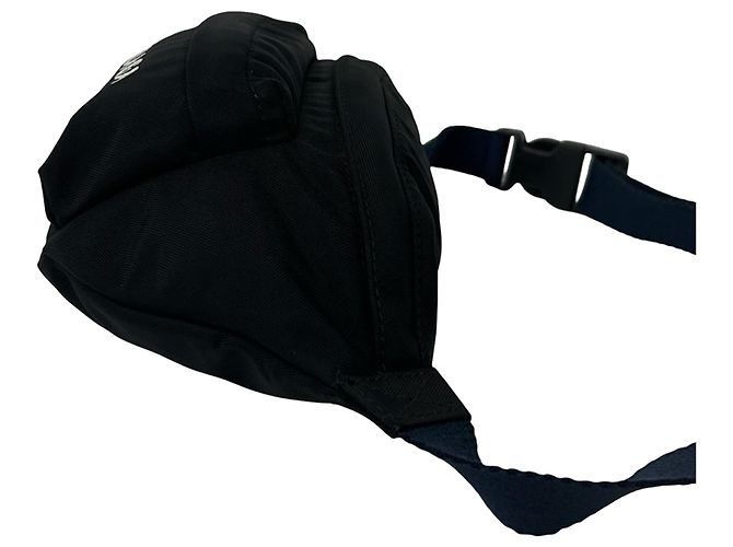 Borsa a cintura Balenciaga in nylon nero con logo Wheel - vista 8