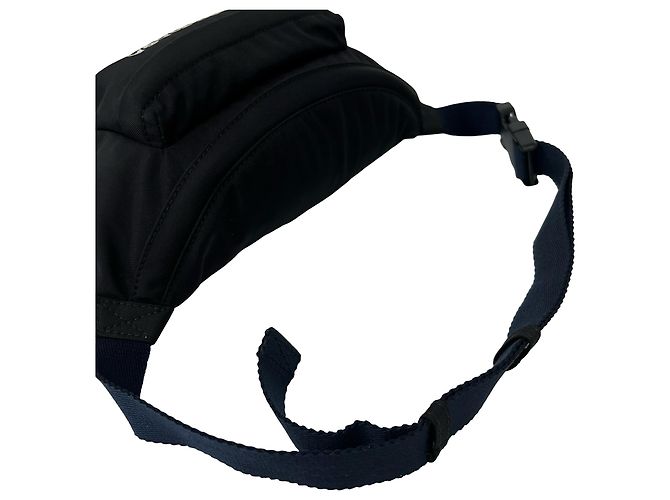 Borsa a cintura Balenciaga in nylon nero con logo Wheel - vista 9