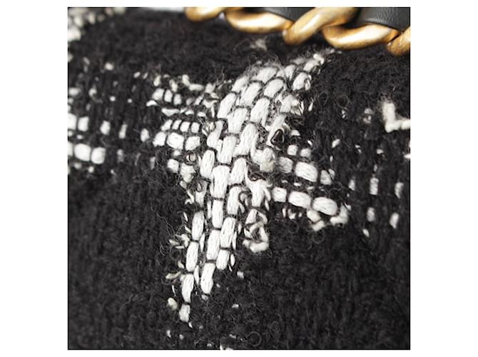 Chanel Black Medium Tweed 19 Flap Nero - vista 11