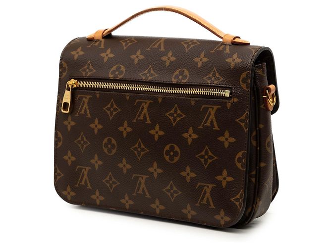 Louis Vuitton Brown Monogram Pochette Metis Marrone - vista 2