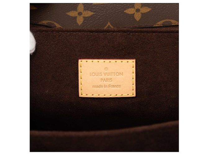Louis Vuitton Brown Monogram Pochette Metis Marrone - vista 5