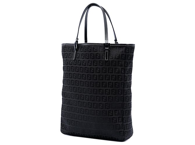 Fendi Tote aus schwarzem Zucchino-Canvas - Ansicht 2