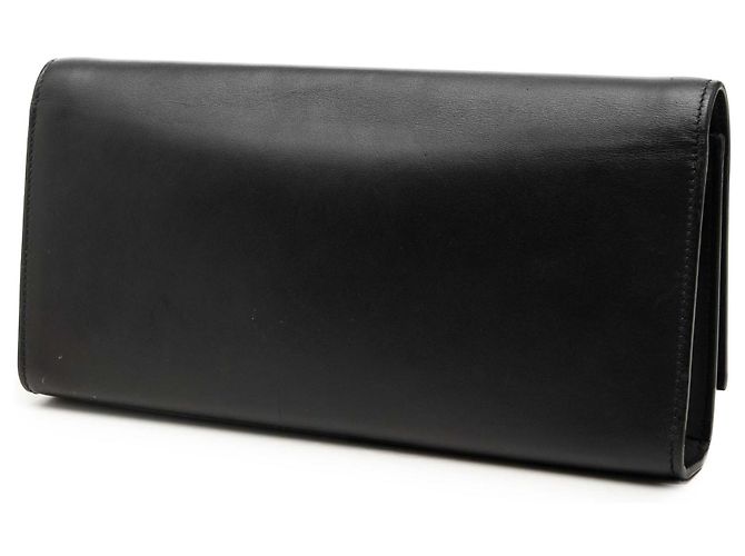 Clutch Cassandre con nappina in pelle di vitello liscia nera Saint Laurent Nero - vista 2