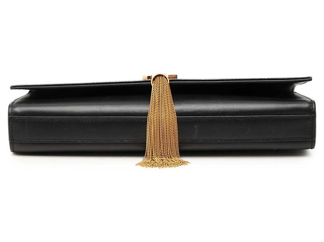 Clutch Cassandre con nappina in pelle di vitello liscia nera Saint Laurent Nero - vista 3