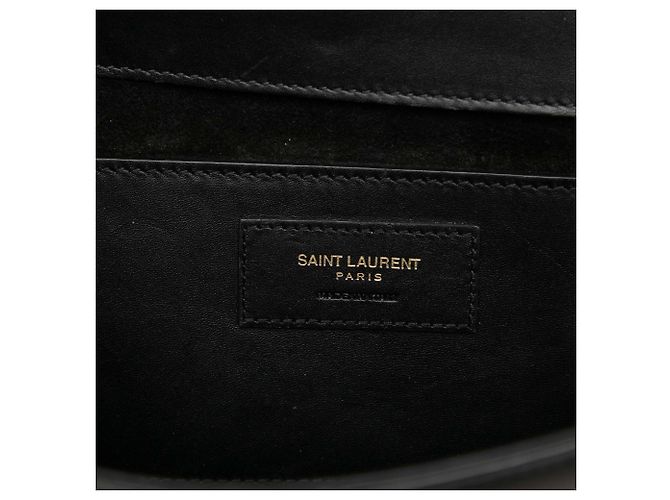 Clutch Cassandre con nappina in pelle di vitello liscia nera Saint Laurent Nero - vista 5
