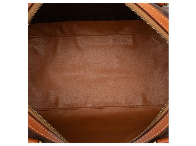 Céline Borsa Boston Celine in tela rivestita Macadam marrone - vista 4
