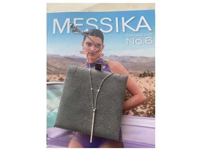 Collana Messika Move Uno in oro bianco e diamanti - vista 6