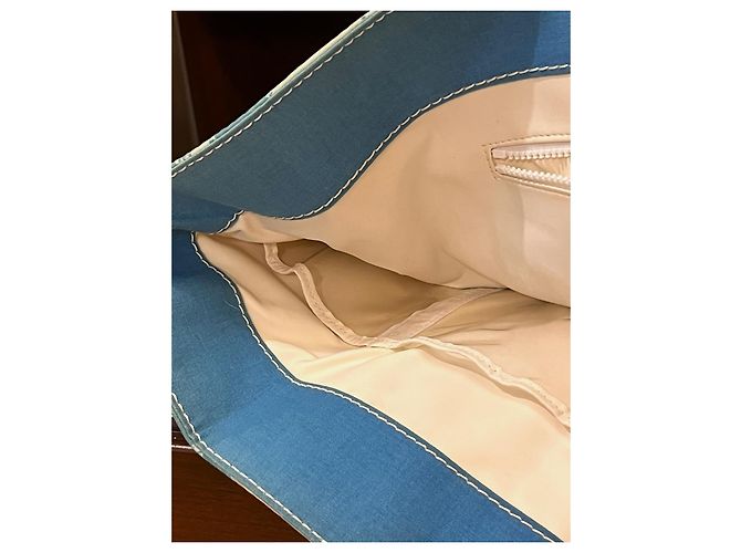 Borsa Tote Grande Chanel Surf Collection 2002 Bianco Rosso Blu - vista 15