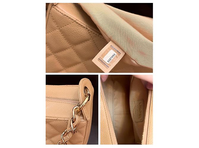 Borsa Chanel 19 Small Beige Caviar Leather - vista 11