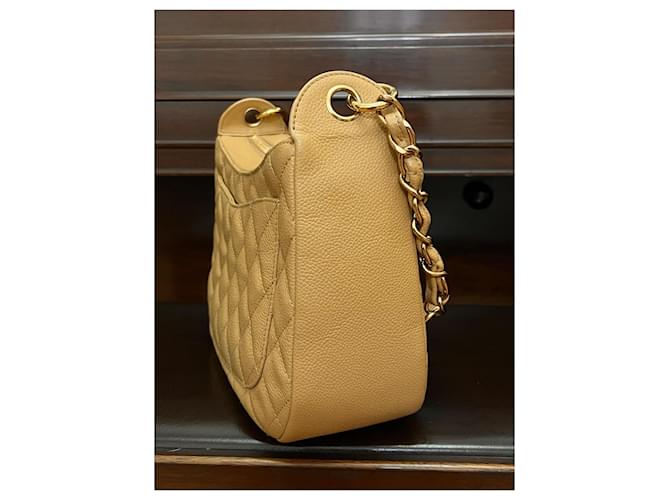Borsa Chanel 19 Small Beige Caviar Leather - vista 3