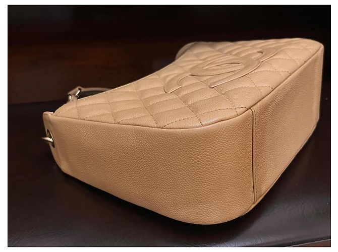 Borsa Chanel 19 Small Beige Caviar Leather - vista 6