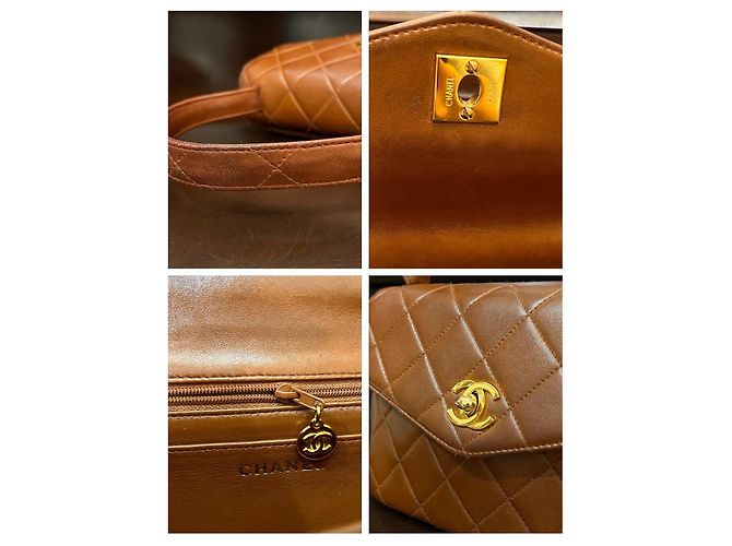 Mini borsa in pelle matelassé Chanel Rare Marrone - vista 4