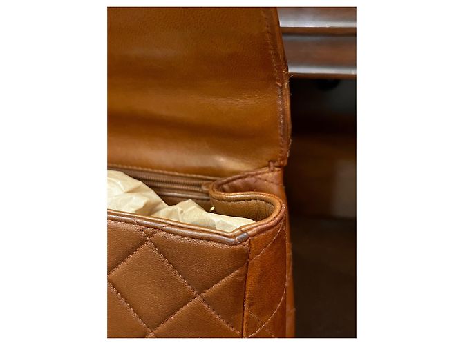 Mini borsa in pelle matelassé Chanel Rare Marrone - vista 5