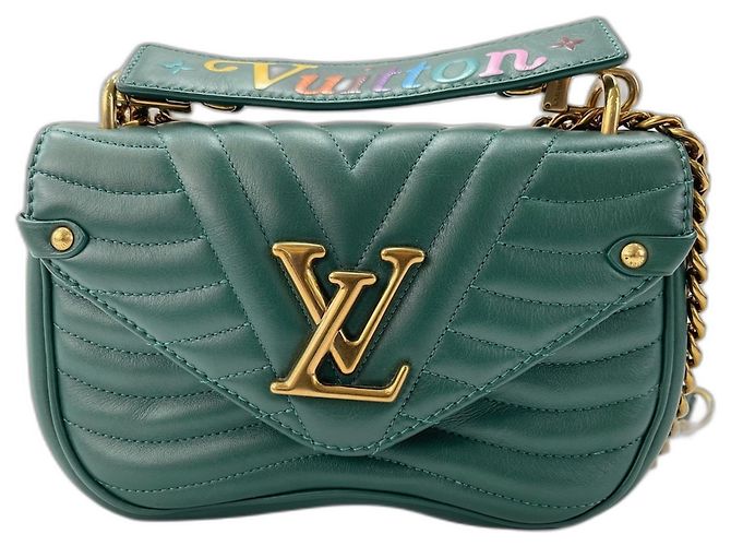 Borsa a tracolla Louis Vuitton New Wave PM, Green Verde - vista 2