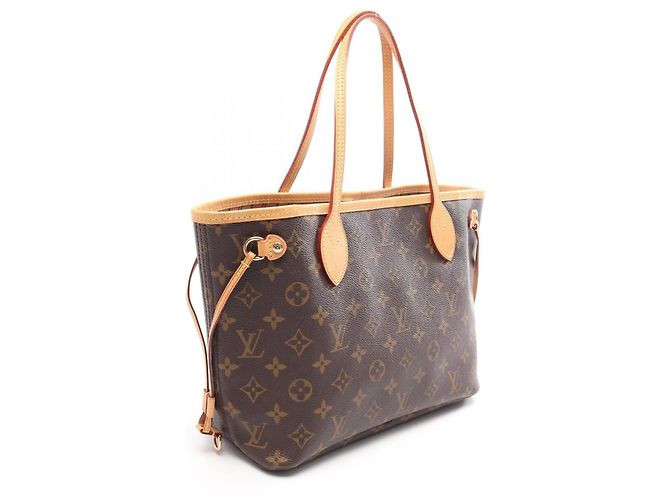 Borsa Tote Louis Vuitton Neverfull PM Monogram Marrone - vista 2