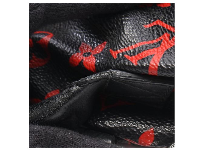 Zaino Louis Vuitton Palm Springs Mini Nero Rosso - vista 9