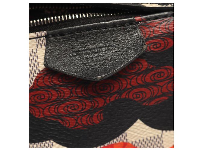Zaino/Borsa Louis Vuitton Palm Springs PM Nero Bianco Rosso - vista 11