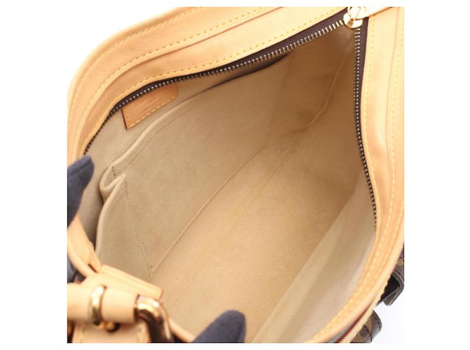 Borsa a tracolla Louis Vuitton Hudson GM Monogram Marrone - vista 3