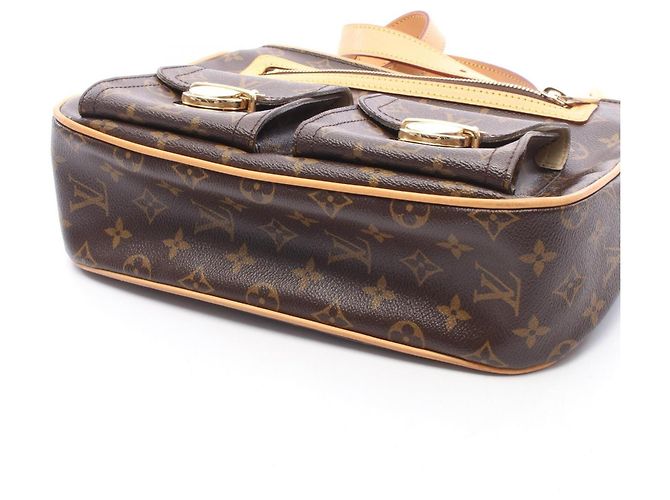 Borsa a tracolla Louis Vuitton Hudson GM Monogram Marrone - vista 7