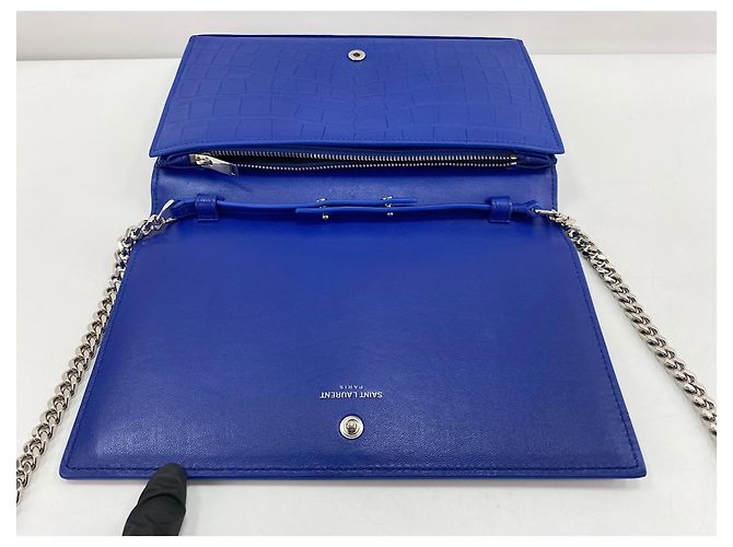 Borsa a tracolla Yves Saint Laurent Cassandra, Blue - vista 13