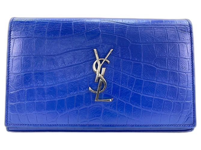 Borsa a tracolla Yves Saint Laurent Cassandra, Blue - vista 2