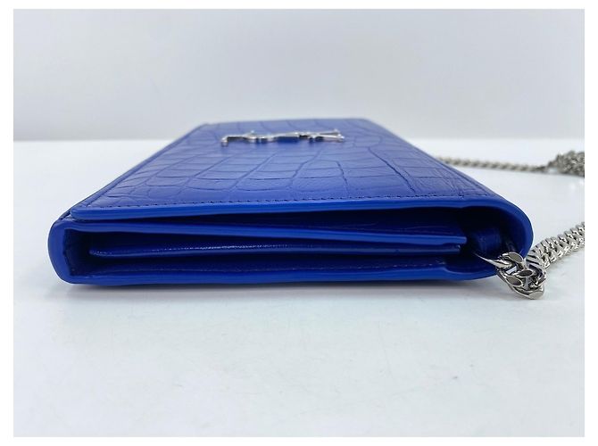 Borsa a tracolla Yves Saint Laurent Cassandra, Blue - vista 5