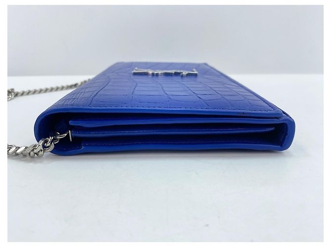 Borsa a tracolla Yves Saint Laurent Cassandra, Blue - vista 6
