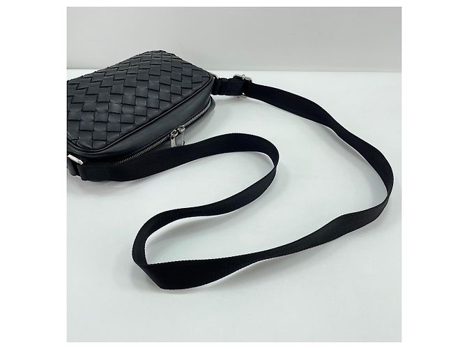 Borsa a tracolla Bottega Veneta Intrecciato Nero - vista 10