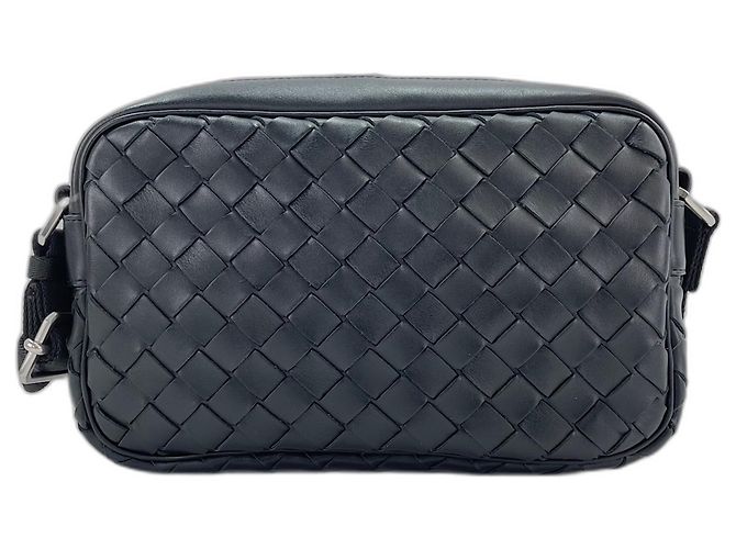 Borsa a tracolla Bottega Veneta Intrecciato Nero - vista 2