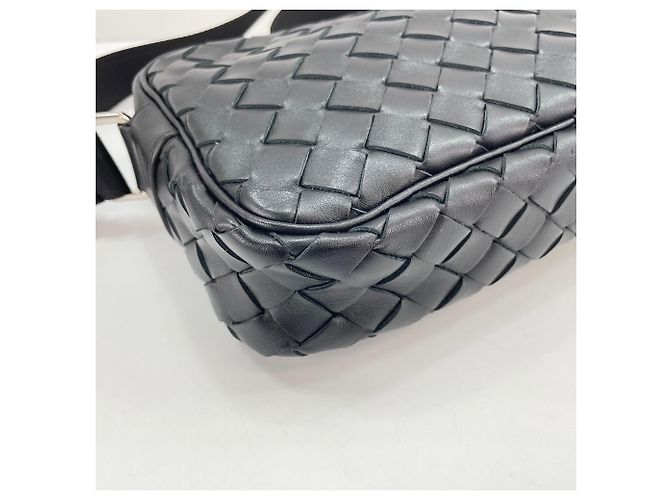 Borsa a tracolla Bottega Veneta Intrecciato Nero - vista 8