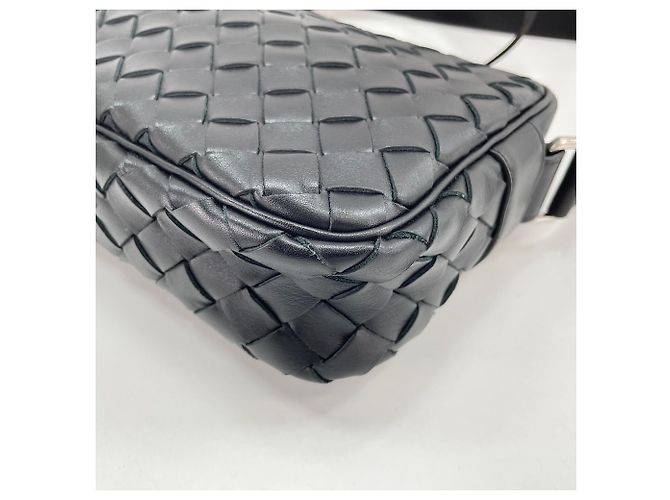 Borsa a tracolla Bottega Veneta Intrecciato Nero - vista 9
