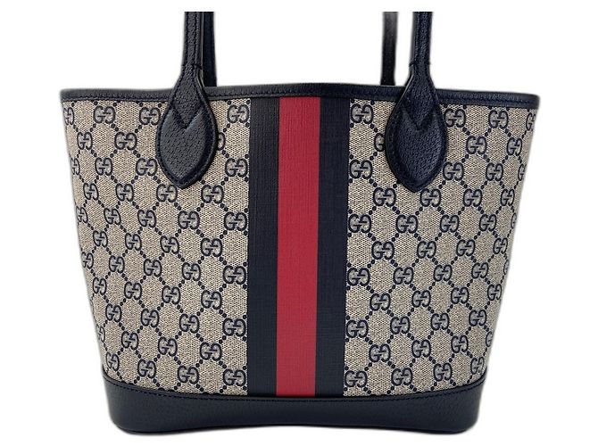 Borsa Tote Piccola Gucci Ophidia Blu navy - vista 2