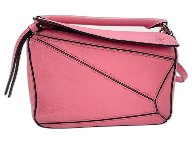 Borsa a tracolla Loewe Mini Puzzle Bag in rosa - vista 2