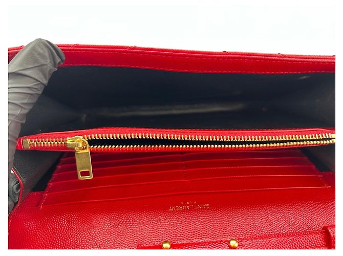 Borsa a tracolla Yves Saint Laurent Cassandra Rosso - vista 12