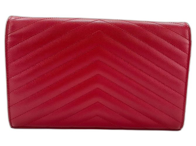 Borsa a tracolla Yves Saint Laurent Cassandra Rosso - vista 3