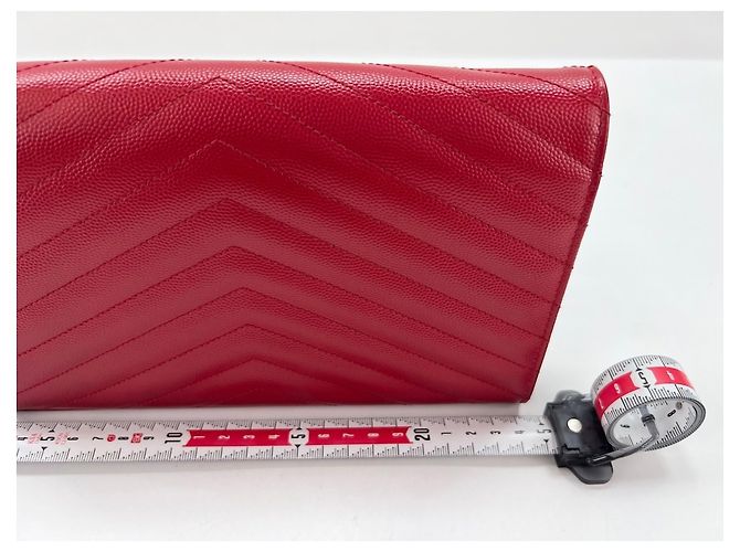 Borsa a tracolla Yves Saint Laurent Cassandra Rosso - vista 4