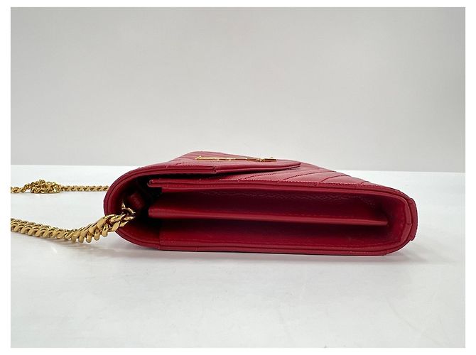 Borsa a tracolla Yves Saint Laurent Cassandra Rosso - vista 5