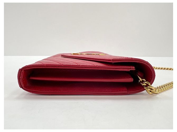 Borsa a tracolla Yves Saint Laurent Cassandra Rosso - vista 6