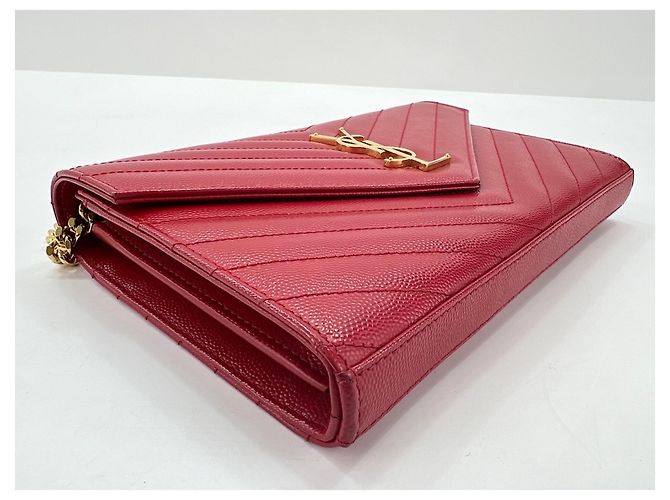 Borsa a tracolla Yves Saint Laurent Cassandra Rosso - vista 8