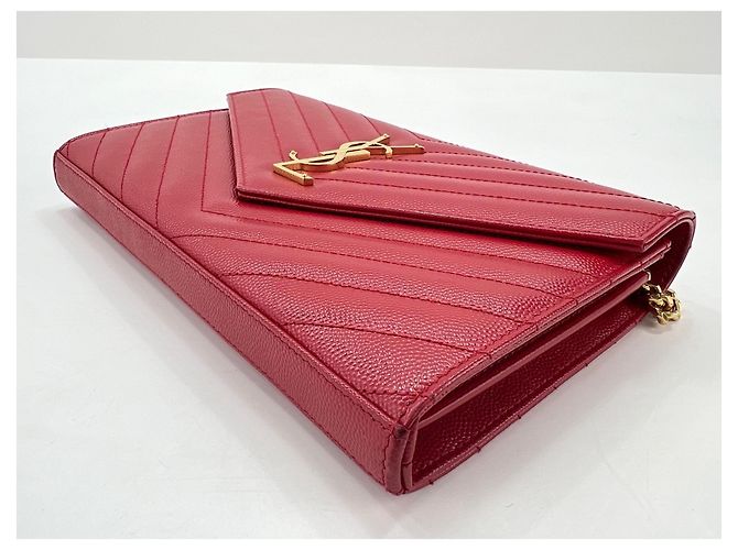 Borsa a tracolla Yves Saint Laurent Cassandra Rosso - vista 9