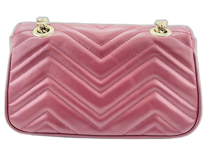 Borsa a tracolla Gucci GG Marmont Rosso Bordò - vista 2