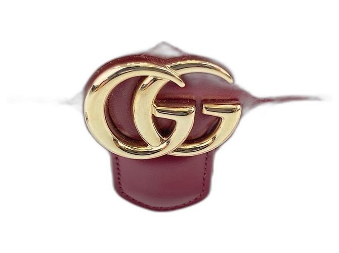 Borsa a tracolla Gucci GG Marmont Rosso Bordò - vista 3