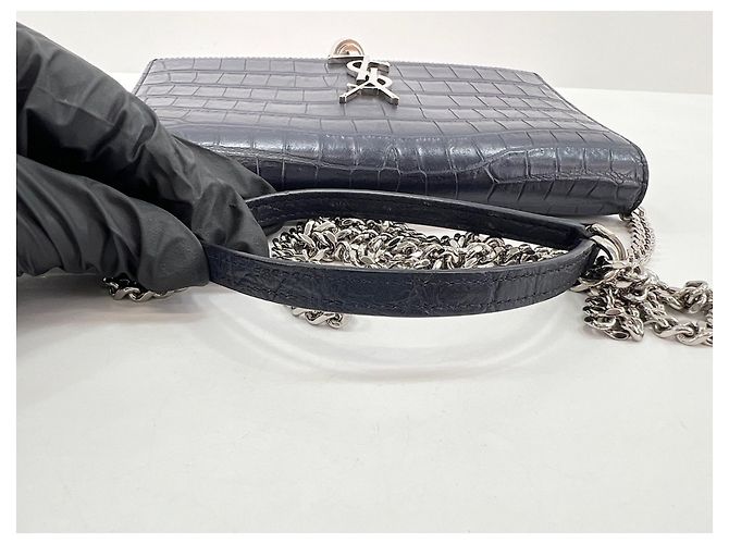 Borsa a tracolla Yves Saint Laurent Kate Blu navy - vista 10