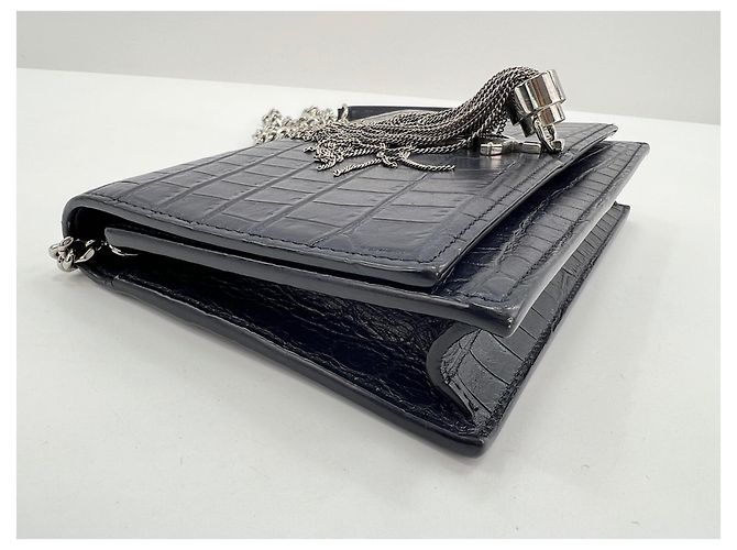 Borsa a tracolla Yves Saint Laurent Kate Blu navy - vista 8