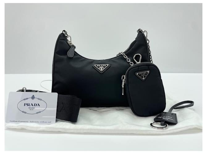 Prada Borsa a spalla PRADA Re-Edition Nero - vista 11