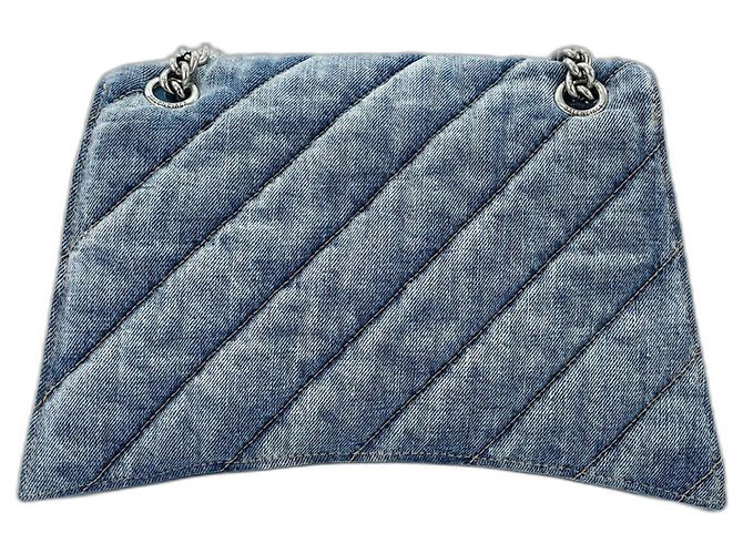 Borsa a tracolla Balenciaga Crush Blu - vista 2