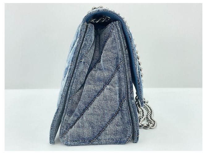 Borsa a tracolla Balenciaga Crush Blu - vista 4